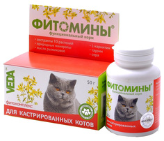 Витаминный комплекс для кошек VEDA Фитомины, для кастрированных 50 г