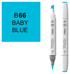 Маркер Touch Brush двухсторонний на спиртовой основе Синий нежный 066 синий