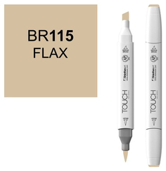 Маркер Touch Brush двухсторонний на спиртовой основе Льняной 115 серый