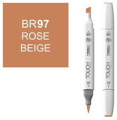 Маркер Touch Brush двухсторонний на спиртовой основе Бежевый розовый 097 коричневый