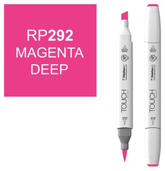 Маркер Touch Brush двухсторонний на спиртовой основе Фуксия глубокая RP292