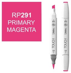 Маркер Touch Brush двухсторонний на спиртовой основе Начальный фуксия RP291 красный