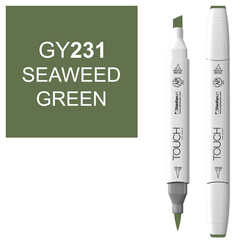Маркер Touch Brush двухсторонний на спиртовой основе Зеленые водоросли 231 зеленый