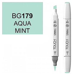 Маркер Touch Brush двухсторонний на спиртовой основе Сине-зеленый мятный 179 зеленый