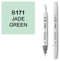 Маркер Touch Brush двухсторонний на спиртовой основе Зеленый нефритовый 171 зеленый