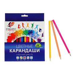 Карандаши цветные ЛУЧ Классика, 24 цвета