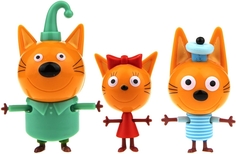 Игровой набор 1TOY Т17171 Три кота Коржик, Карамелька и Компот