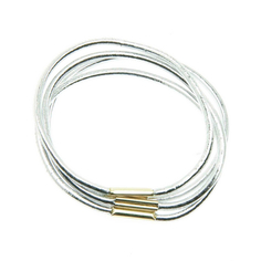 Резинки для волос Dewal Midi темно-серебристые, 8 шт