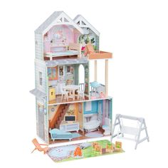 Кукольный домик Хэлли, с мебелью 27 элементов KidKraft 65980_KE
