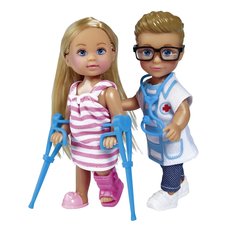Игровой набор Simba На приеме у доктора с куклами Еви и Тимми, 12 см