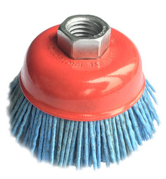 Щетка чашка нейлоновая 100 мм М14 ZrO2 ПРОФИ( Zirconium ) Skrab 35487