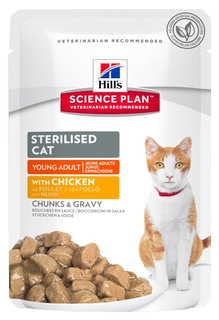 Влажный корм для кошек Hills Science Plan Sterilised, курица, 85г