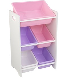 Система хранения с 5 контейнерами KidKraft пастель