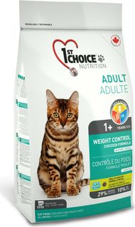 Сухой корм для кошек 1st choice Weight Control , курица, 10кг