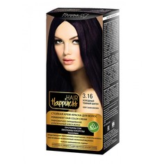 СТОЙКАЯ КРЕМ-КРАСКА ДЛЯ ВОЛОС БЕЛИТА HAIR HAPPINESS тон 3.16 ХОЛОДНЫЙ ТЕМНЫЙ ШАТЕН