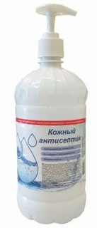 Средство дезинфицирующее для рук (кожный антисептик) флакон с дозатором 1л (1/6) Россия