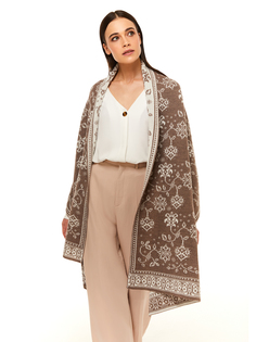 Палантин женский Scandica Flourish светло-коричневый