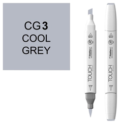 Маркер двусторонний Touch Brush CG3 Холодный серый серый