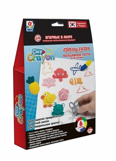 Набор тесто-мелков 1TOY Art Clay Crayon Т19007 6 цветов по 30 г