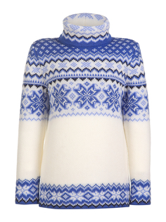 Свитер детский Scandica белый/синий, р. 86