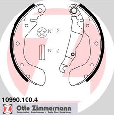 Комплект тормозных колодок ZIMMERMANN 10990.100.4