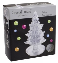 3D головоломка Елочка, белая, 69 деталей Crystal Puzzle
