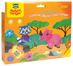 Пластилин шариковый Мульти-Пульти Приключения Енота 6 цветов
