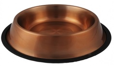 Одинарная миска для кошек и собак Ankur, металл, коричневый, 0.45 л