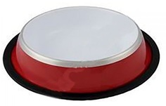 Одинарная миска для кошек и собак Ankur, металл, красный, 0.25 л