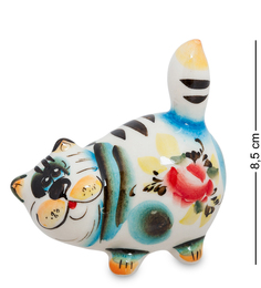Фигурка "Кот-Пузан" цв.(Гжельский фарфор) Art East