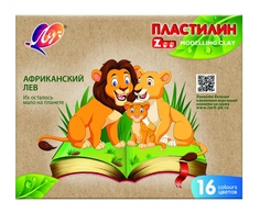 Пластилин ZOO, 16 цветов Луч