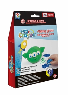 Набор тесто-мелков Clay Crayon Инопланетянин 3 цвета по 30 гр Т19011 1Toy