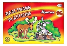 Пластилин Гамма Мультики 16 цветов Gamma