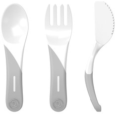 Набор столовых приборов Twistshake Learn Cutlery, белый