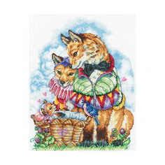 Набор для вышивания крестом Сделай своими руками "Семейный портрет", 20,5x27 см, арт. С-51