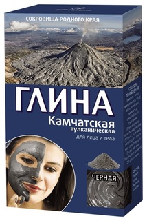Средство для очищения Фитокосметик Глина черная Камчатская вулканическая 100 г Fitoкосметик