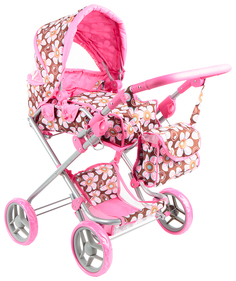 Коляска для кукол Melobo 9333 цвет розовый