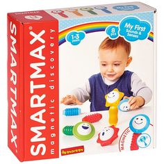 Магнитный конструктор Bondibon SmartMax Мой первый набор погремушек, 8 деталей