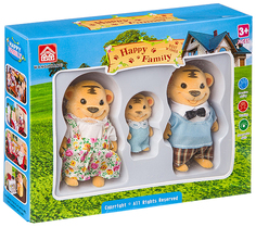 Игровой набор Happy Family фигурки зверюшек семейка тигрят арт.012-16D.