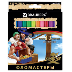 Фломастеры Brauberg Корсары, 12 цветов
