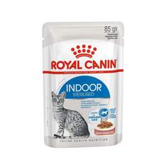Влажный корм для кошек ROYAL CANIN Indoor Sterilised, мясо, 85г