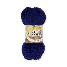 Пряжа ADELIA AURA цвет 075 т. синий 10 мотков