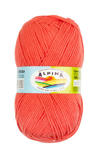 Пряжа ALPINA VERA цвет 28 св.красный 5 мотков