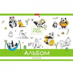 Альбом для рисования Hatber. 32 листа. А4. На скобе. Серия Забавные истории