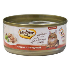 Влажный корм для кошек Мнямс, курица, говядина, желе 24шт, 70г