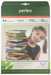 Фотобумага "Perfeo", глянцевая, А4, 170 г/м2, 50 листов Проф Пресс