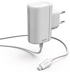 Сетевое зарядное устройство Hama H-178262, lightning, 2,4 A, white