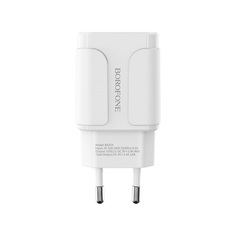 Сетевое зарядное устройство Borofone BA37A Speedy, 2xUSB, 2,4 A, white (УТ000022868)