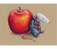 Набор для вышивания крестом РТО "Влюбился мышь однажды", 17,5x14,5 см, арт. M799 RTO