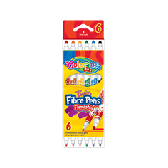Фломастеры двухсторонние, 6 цветов Colorino